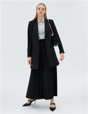 Basic Pleated Skirt SZ 12501 Black
