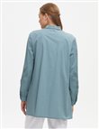 Kolları Nakışlı İnce Poplin Bluz Mint