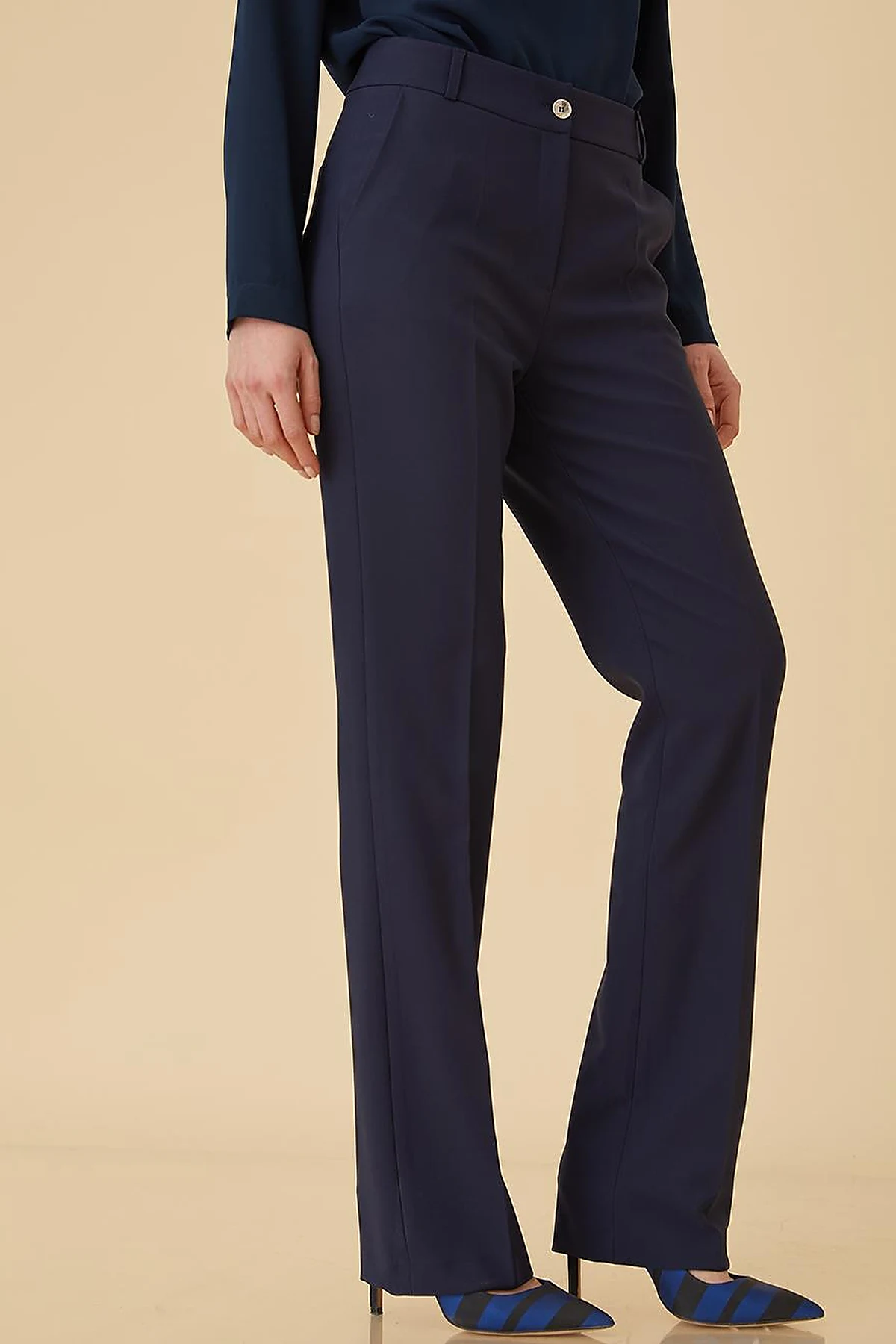 Basic Boru Paça Pantolon Lacivert SZ 19502