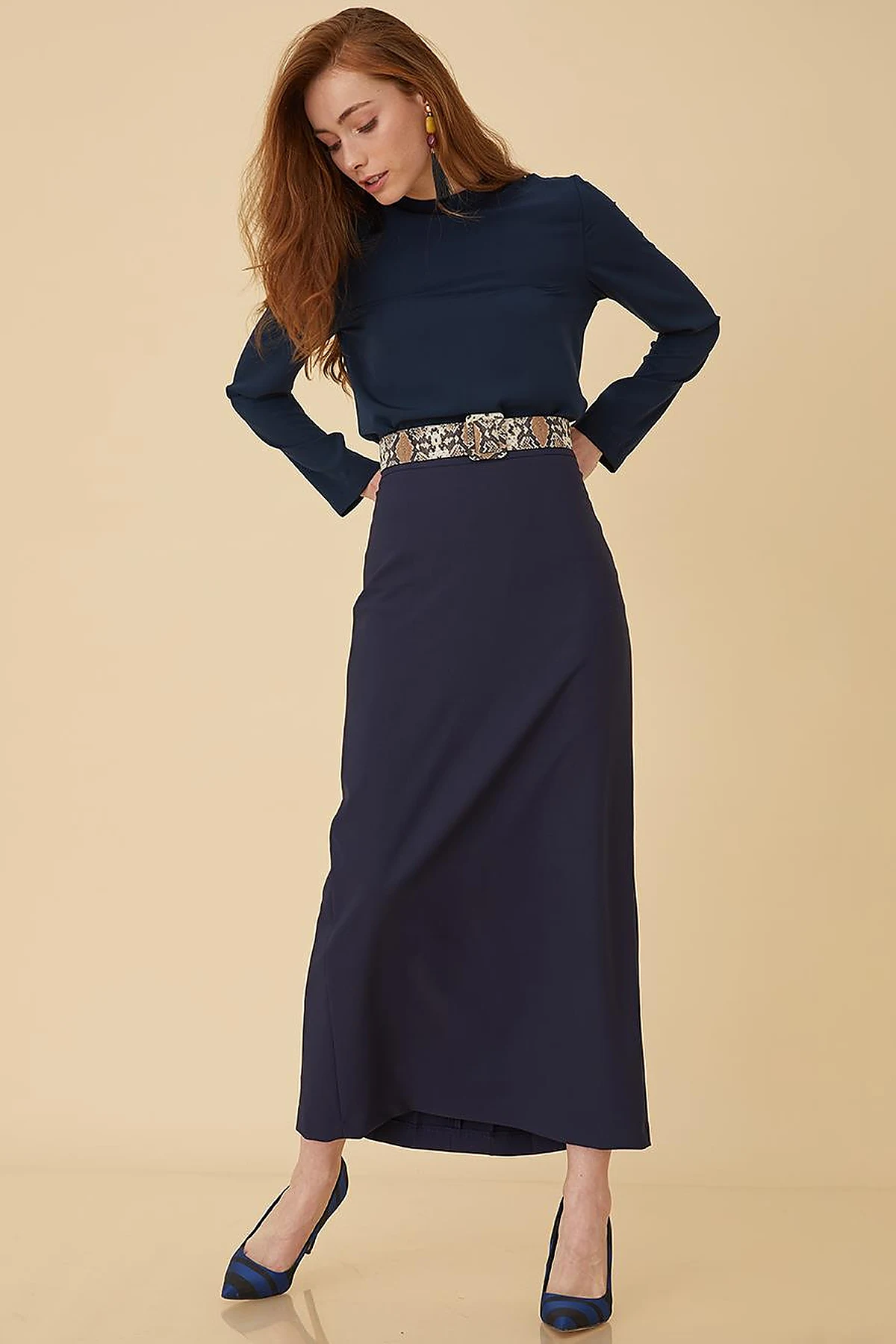 Basic Skirt Navy SZ 12500