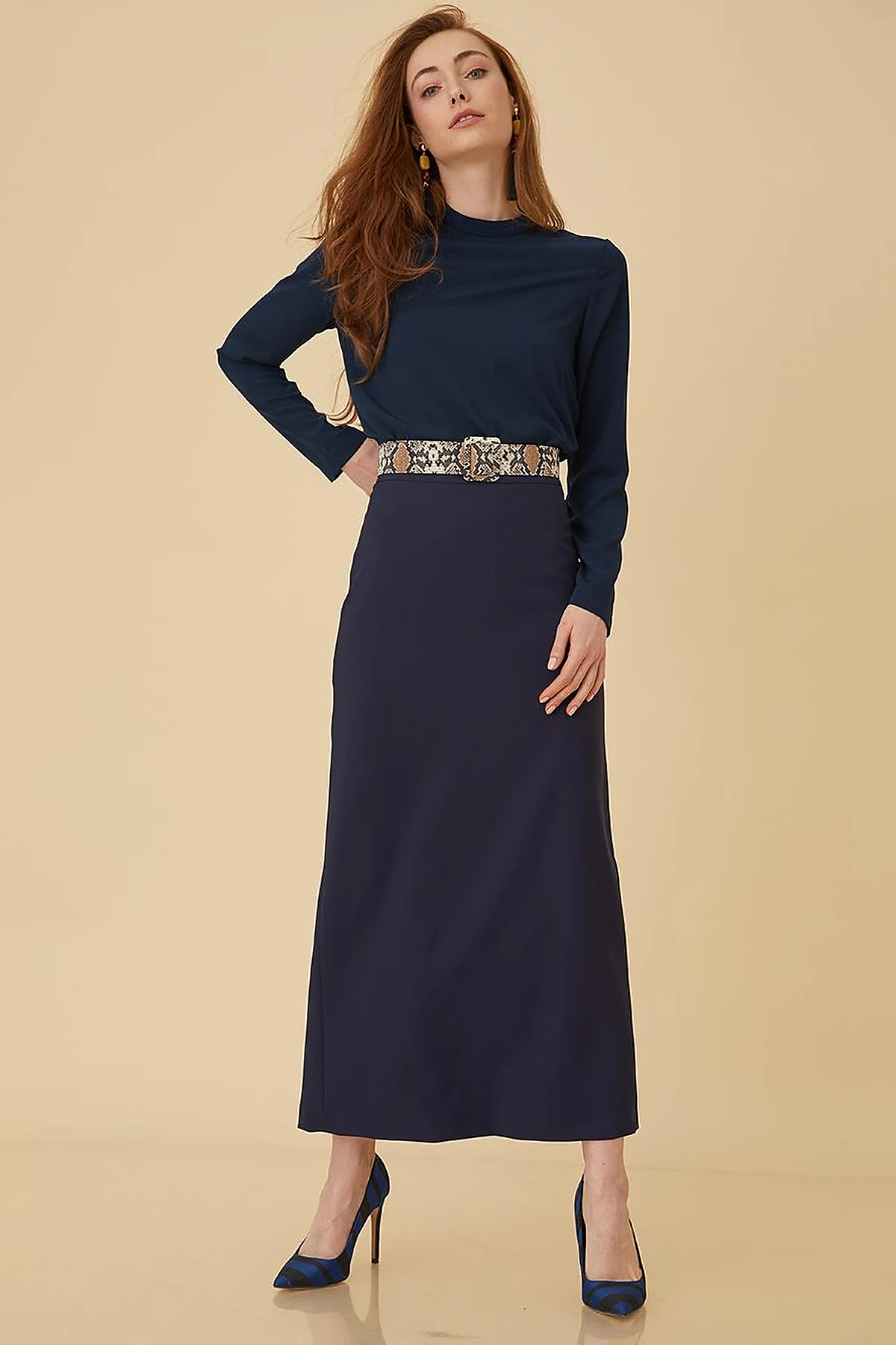 Basic Skirt Navy SZ 12500