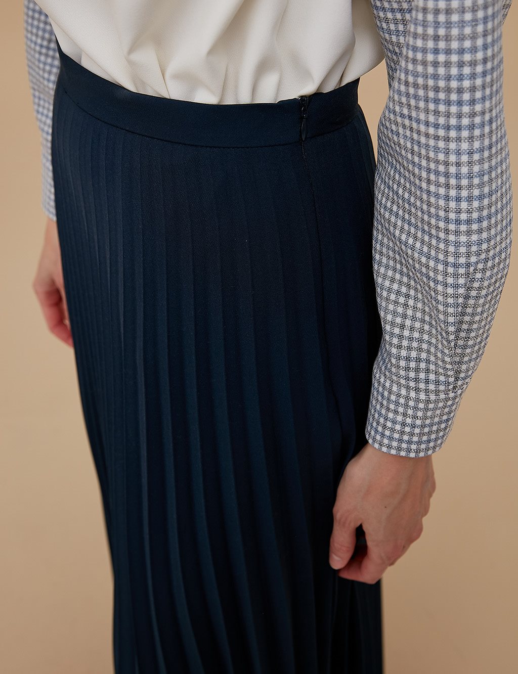 Basic Pleated Skirt SZ 12501 Navy