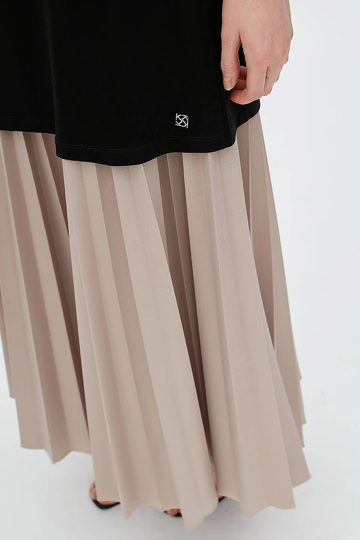 Basic Kolsuz Penye Bluz Siyah SZ 10505