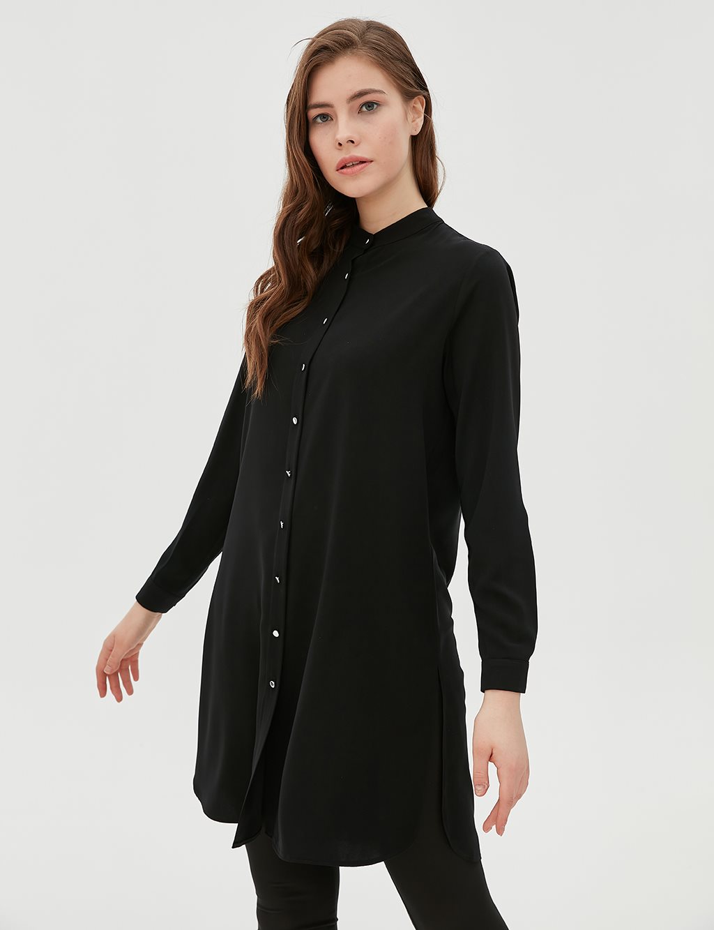 Tunic With Button SZ 21505 Black