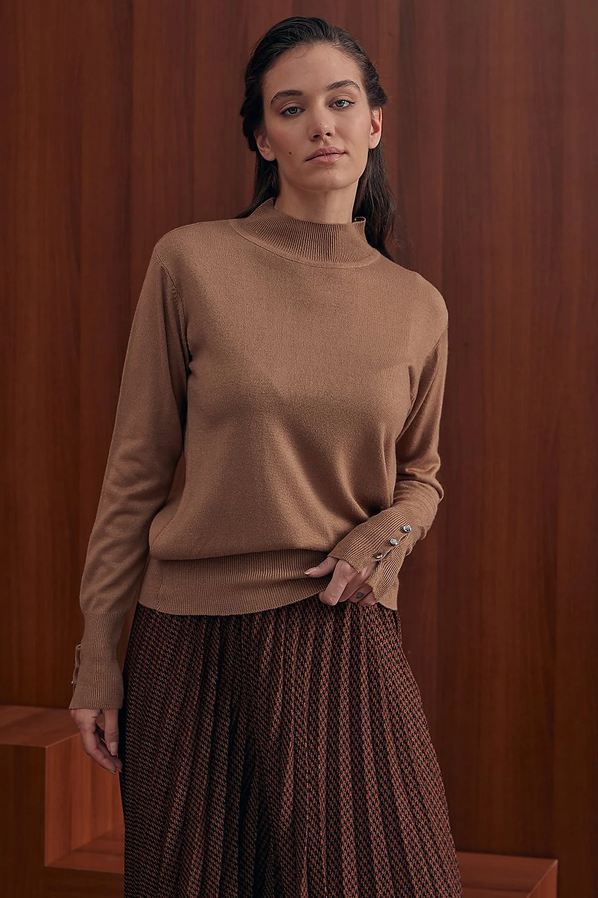 Basic Knit Sweater Beige 