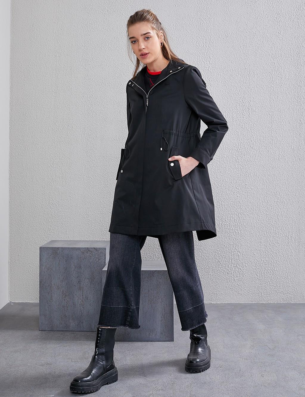 Hooded Coat A20 24015 Black