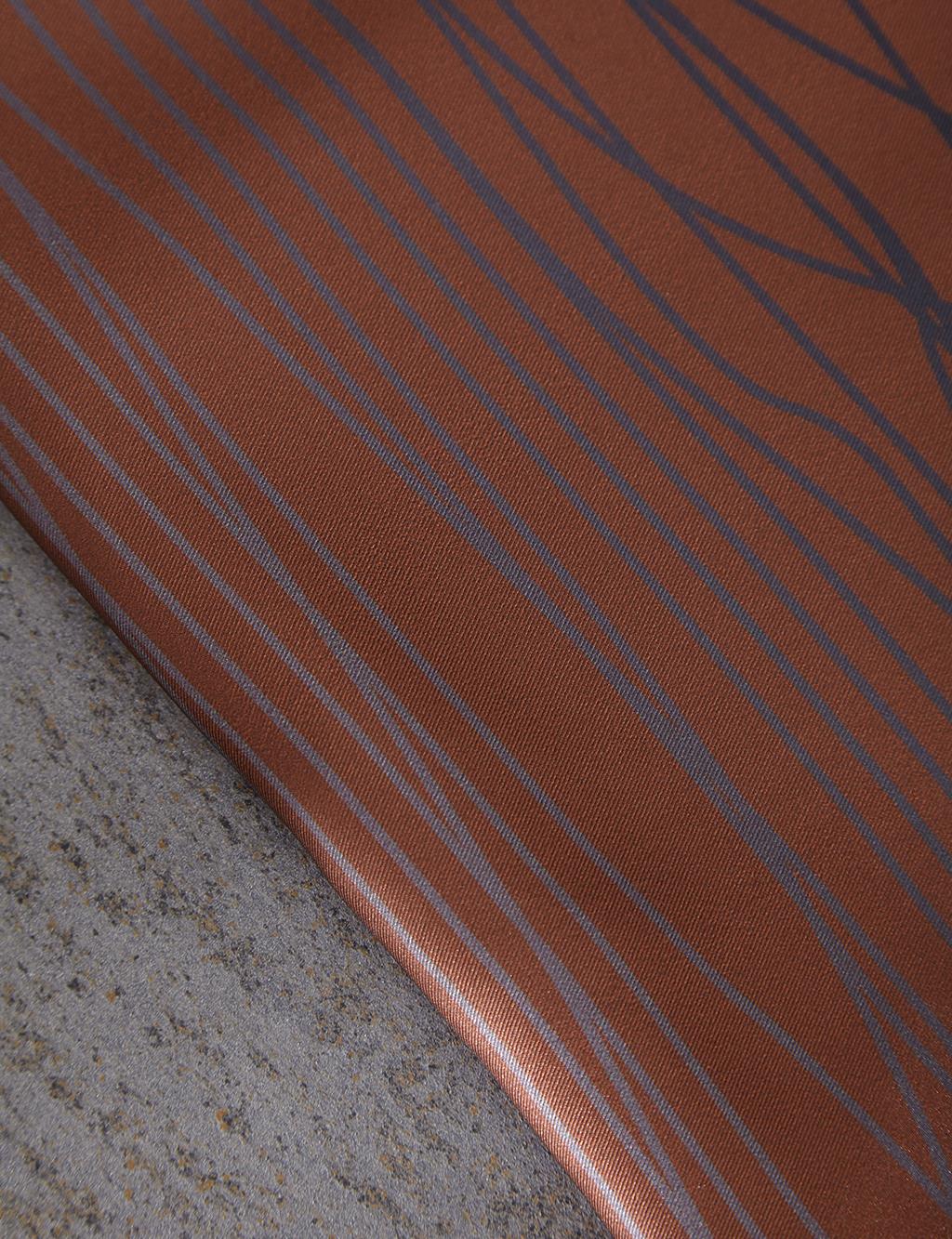 Striped PES Scarf A20 ESP84 Brown