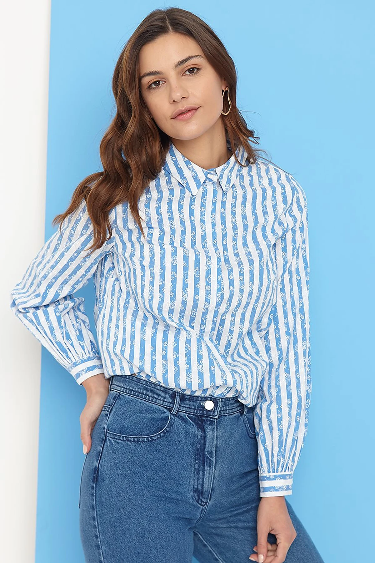 Basic Mom Jeans B21 19079 Blue
