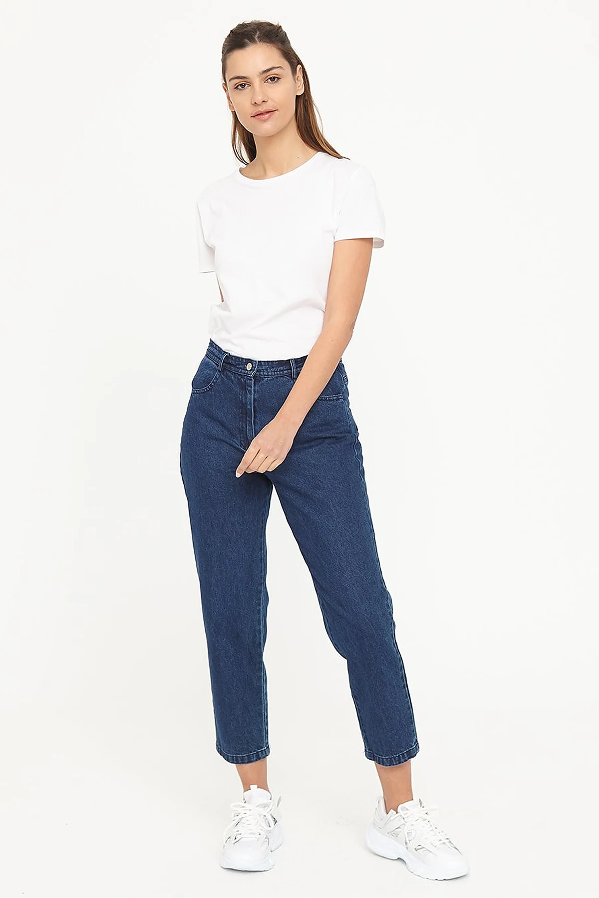Basic Mom Jeans B21 19079 Navy