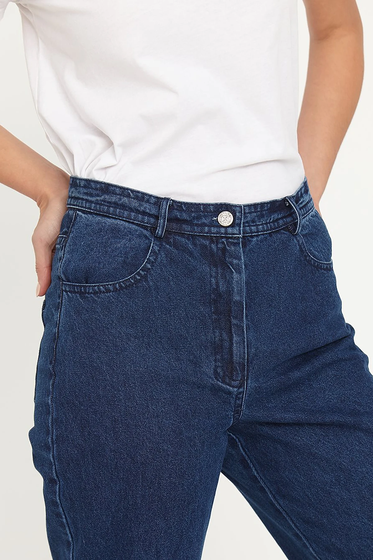 Basic Mom Jeans B21 19079 Navy
