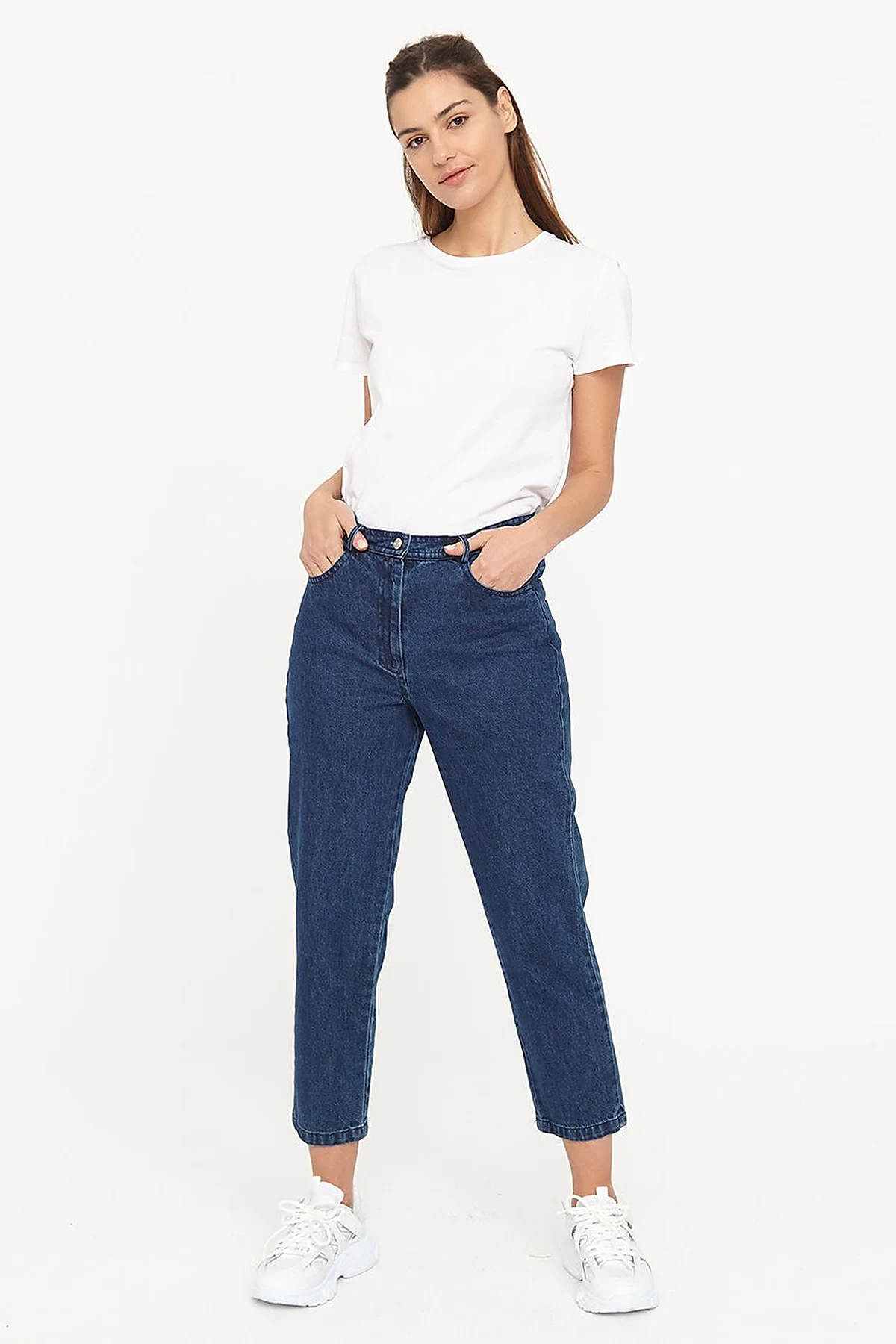Basic Mom Jeans B21 19079 Navy