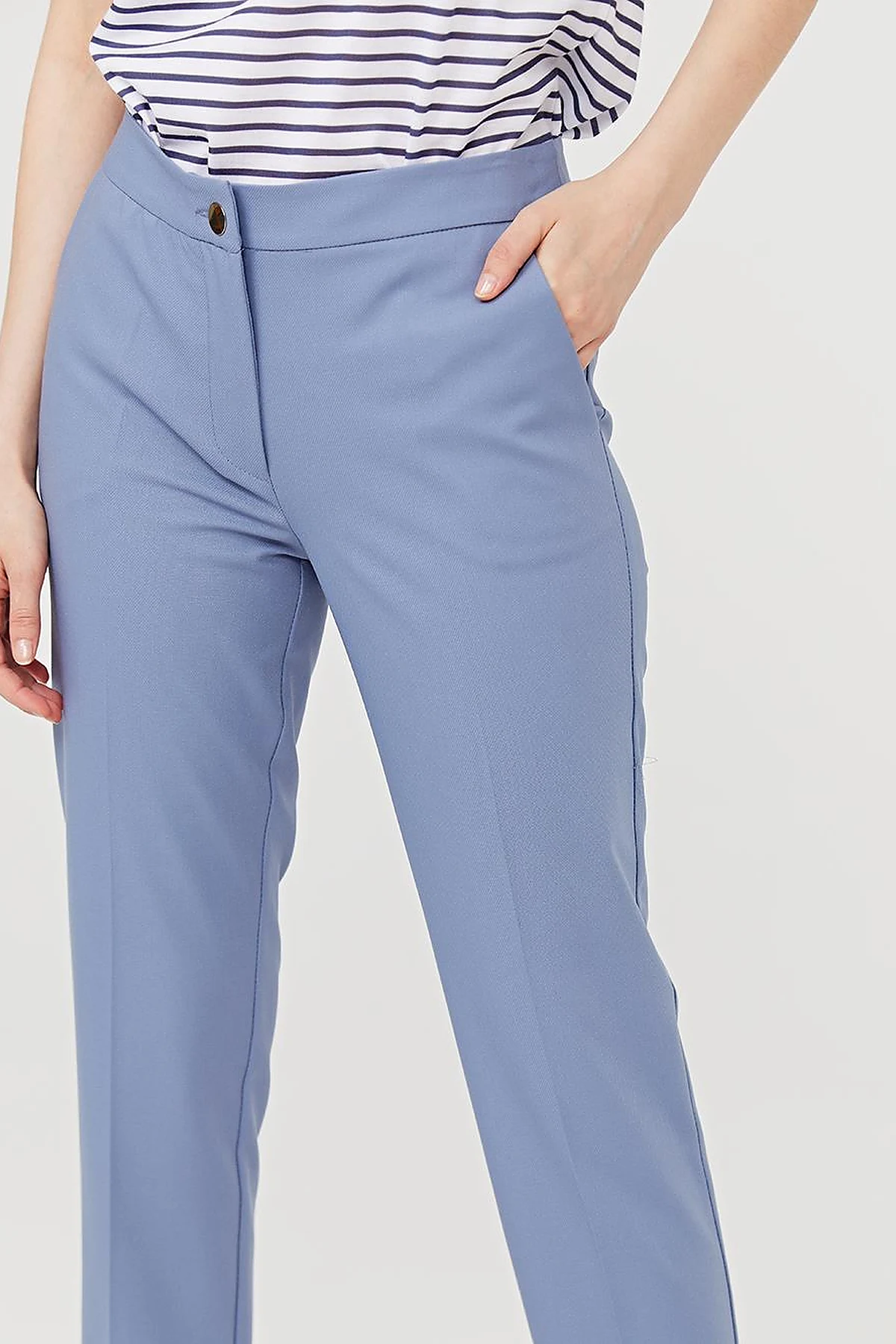 Basic Fermuarlı Pantolon İndigo 