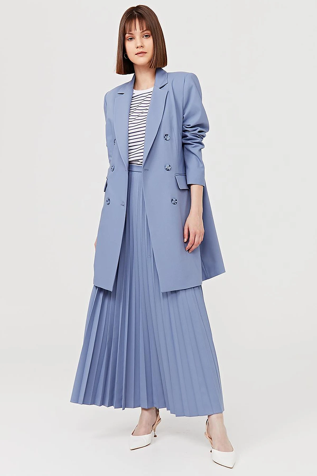 Basic Blazer Ceket İndigo SZ 13501