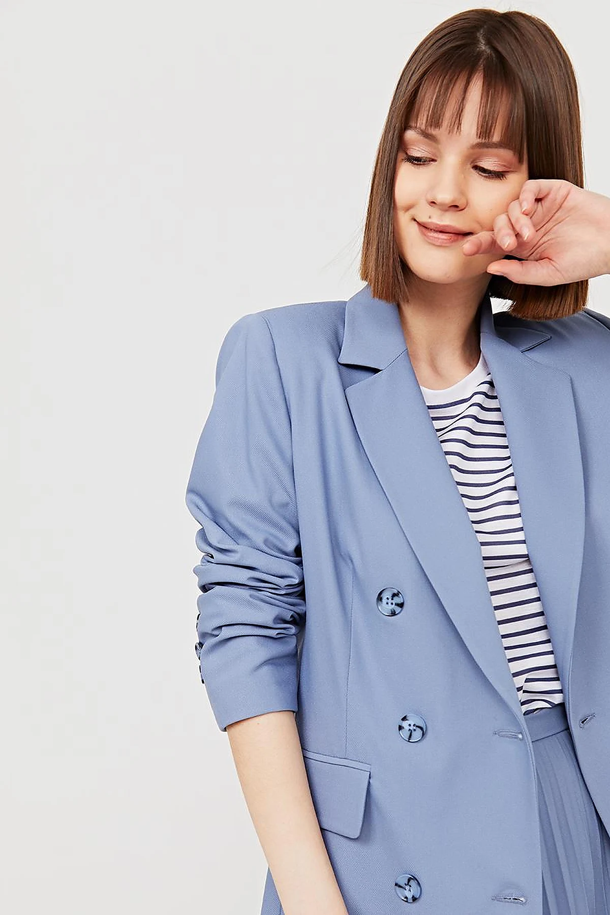 Basic Blazer Ceket İndigo SZ 13501