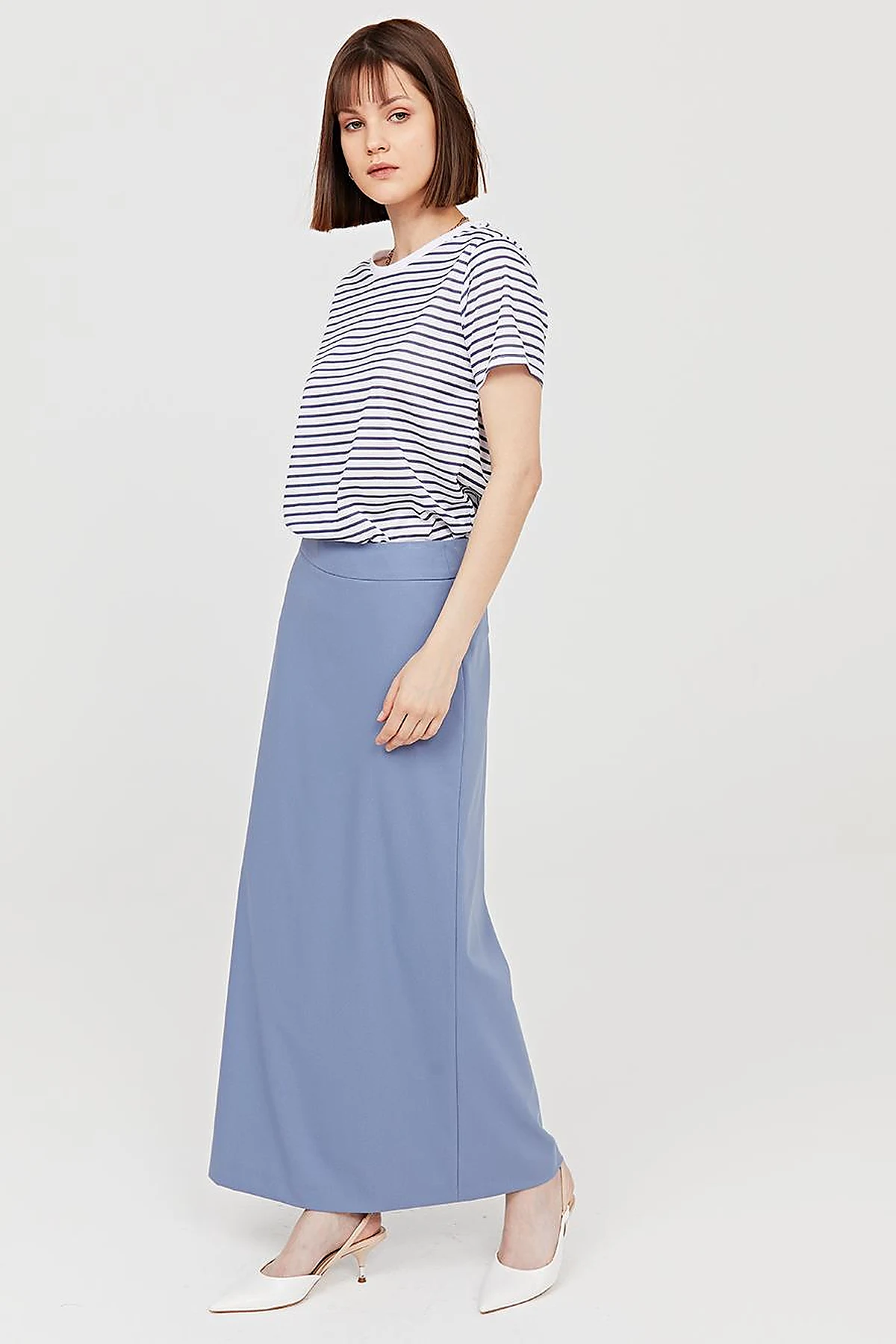Basic Pencil Skirt Indigo
