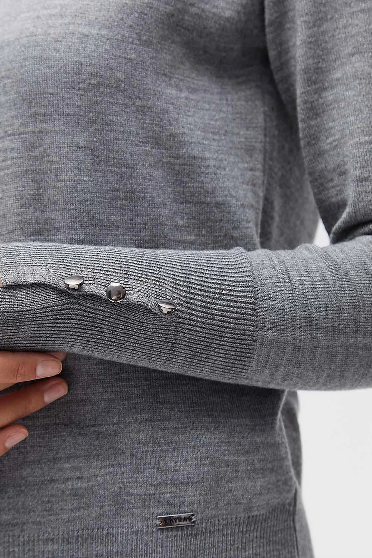 Basic Knit Blouse Grey SZ TRK05