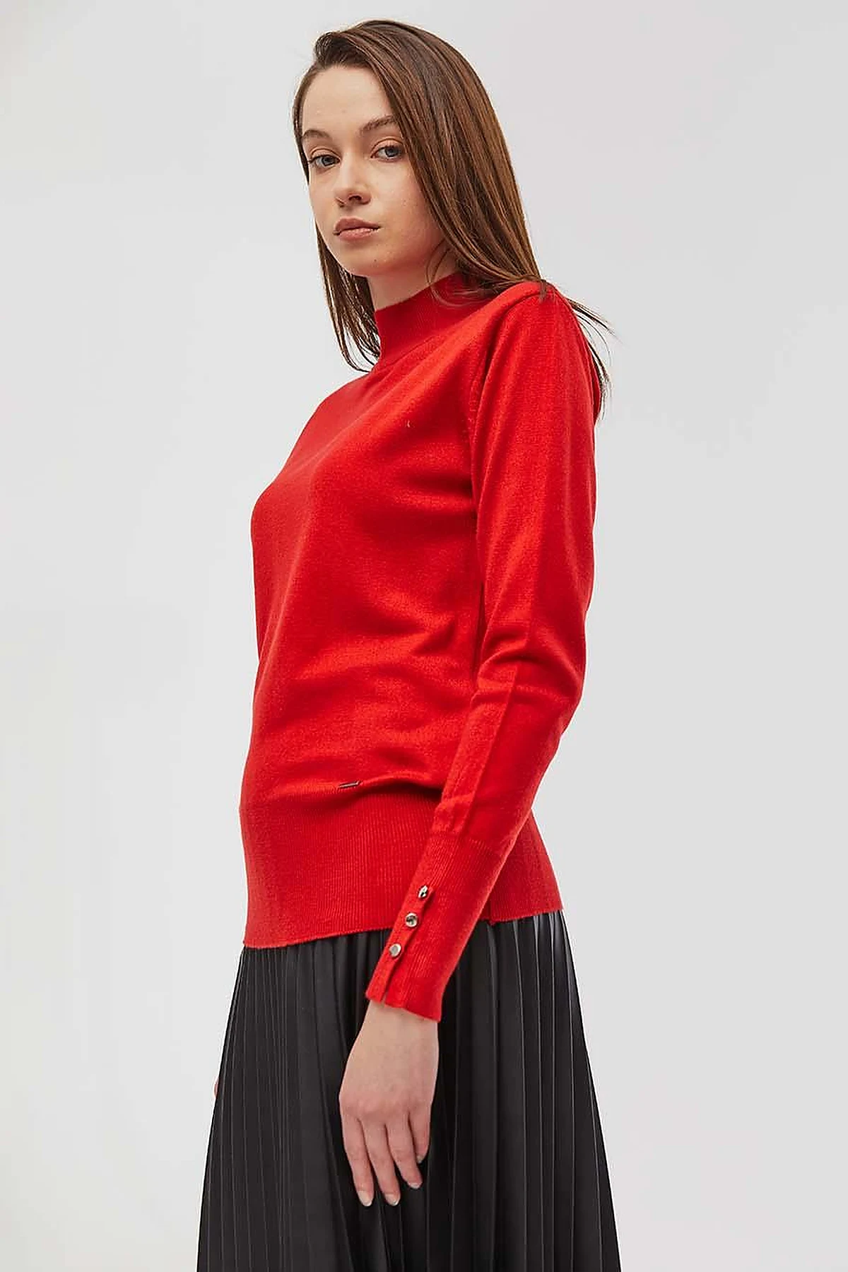 Basic Knit Sweater Powder Red SZ TRK05
