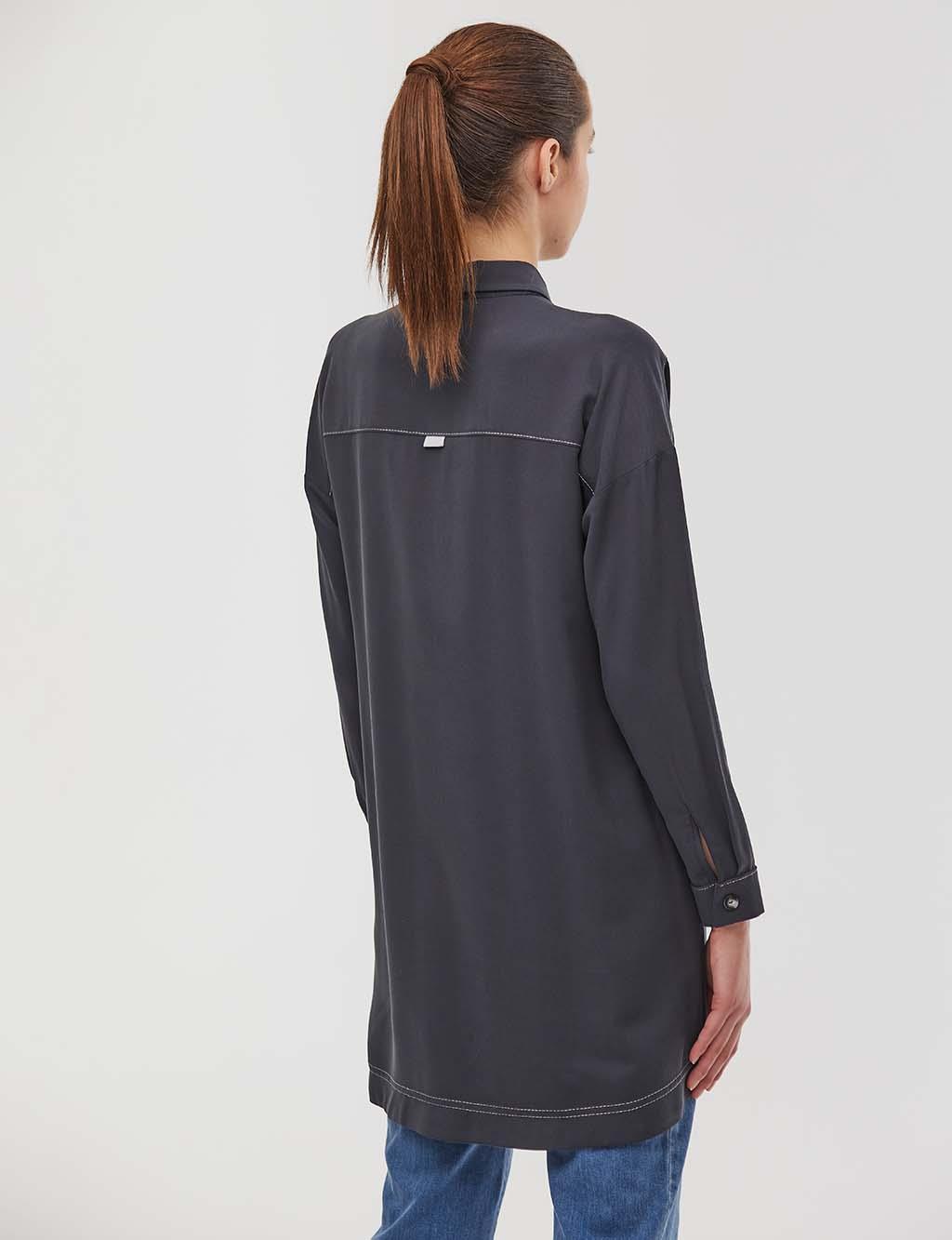 KYR Contrast Stitched Tunic Navy