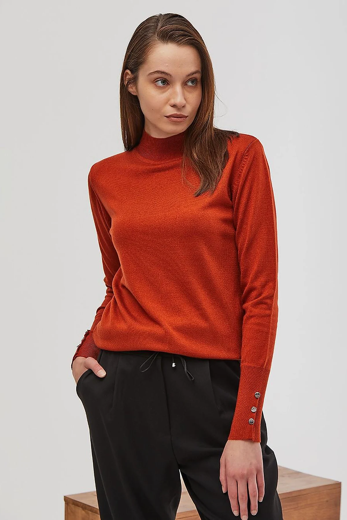 Basic Knit Sweater in Tile