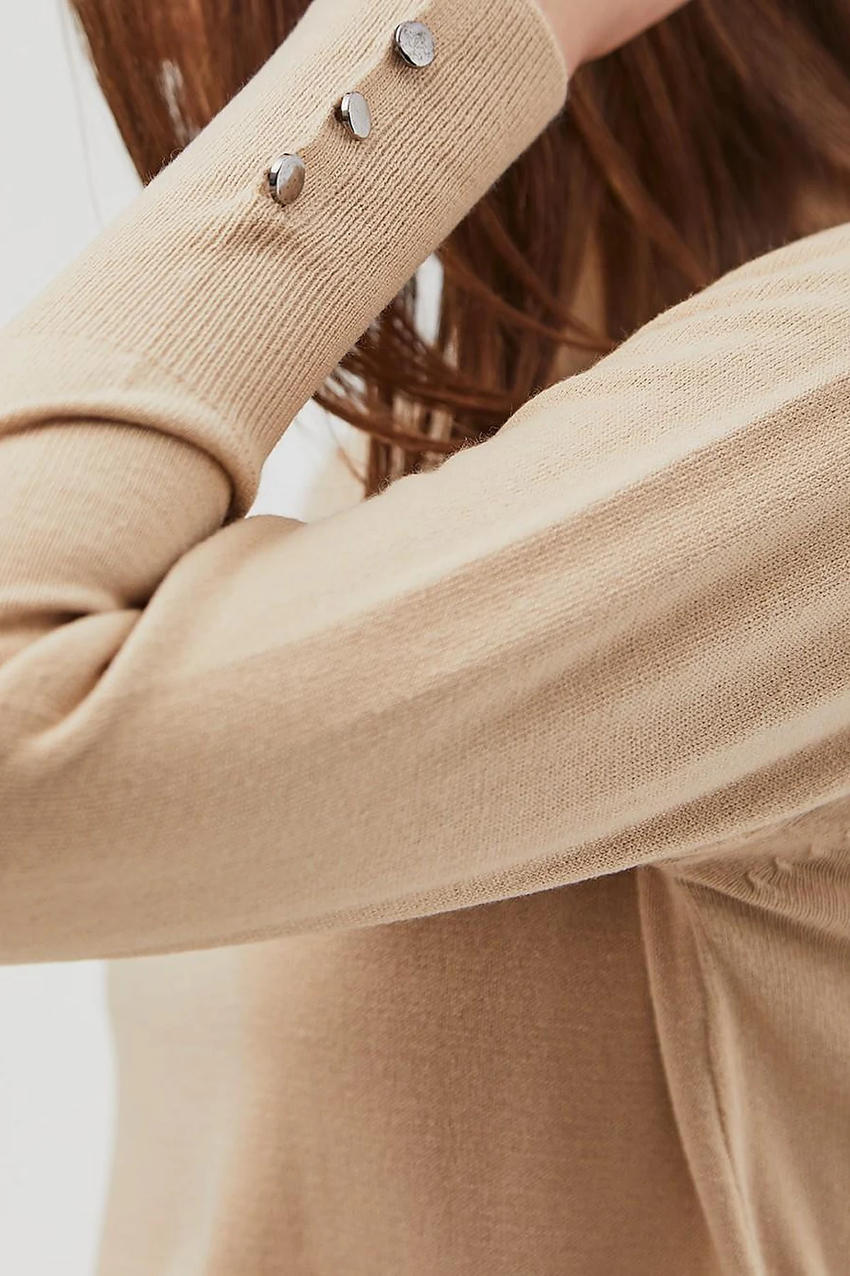 Basic Knit Sweater in Stone