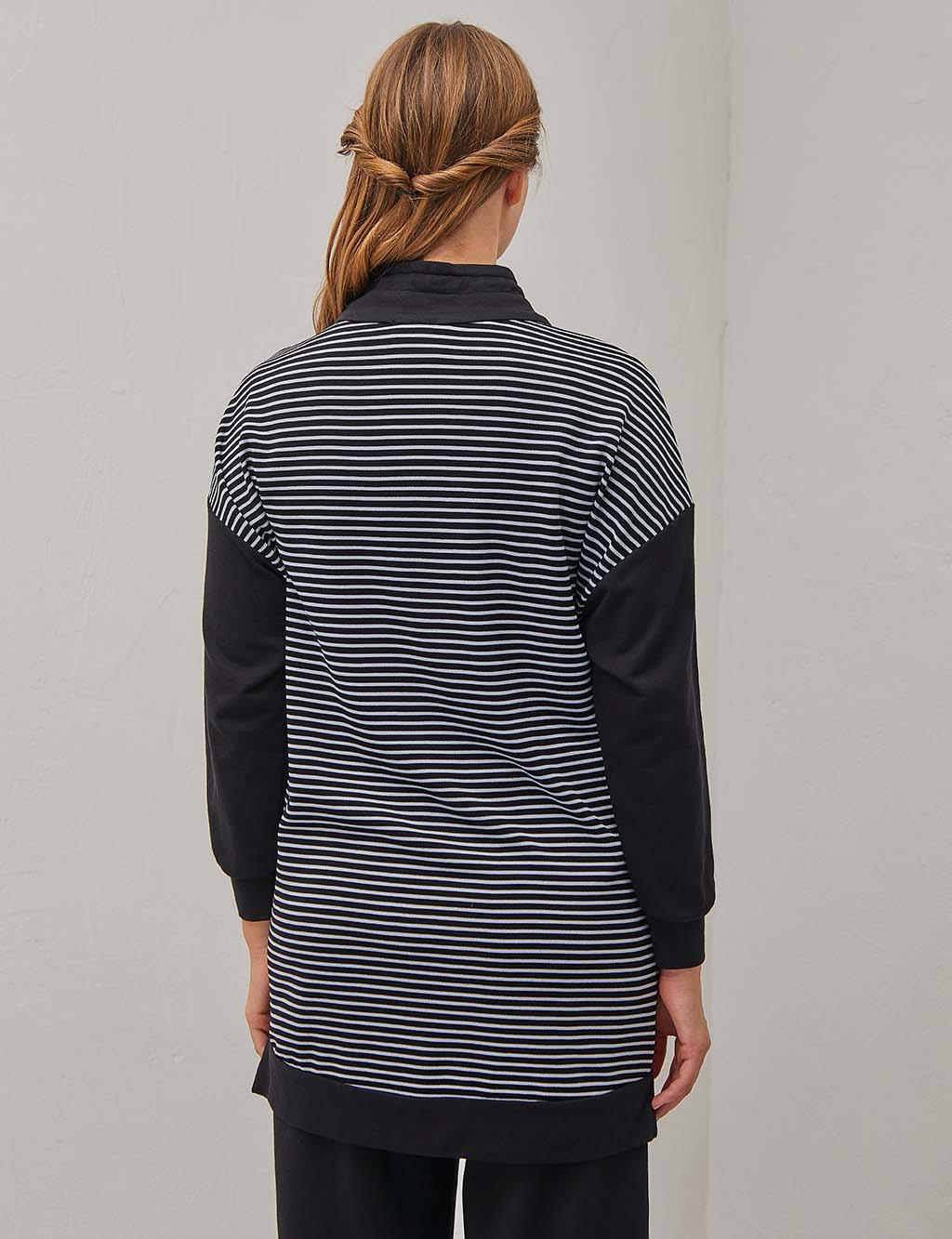 Striped Sweatshirt Black