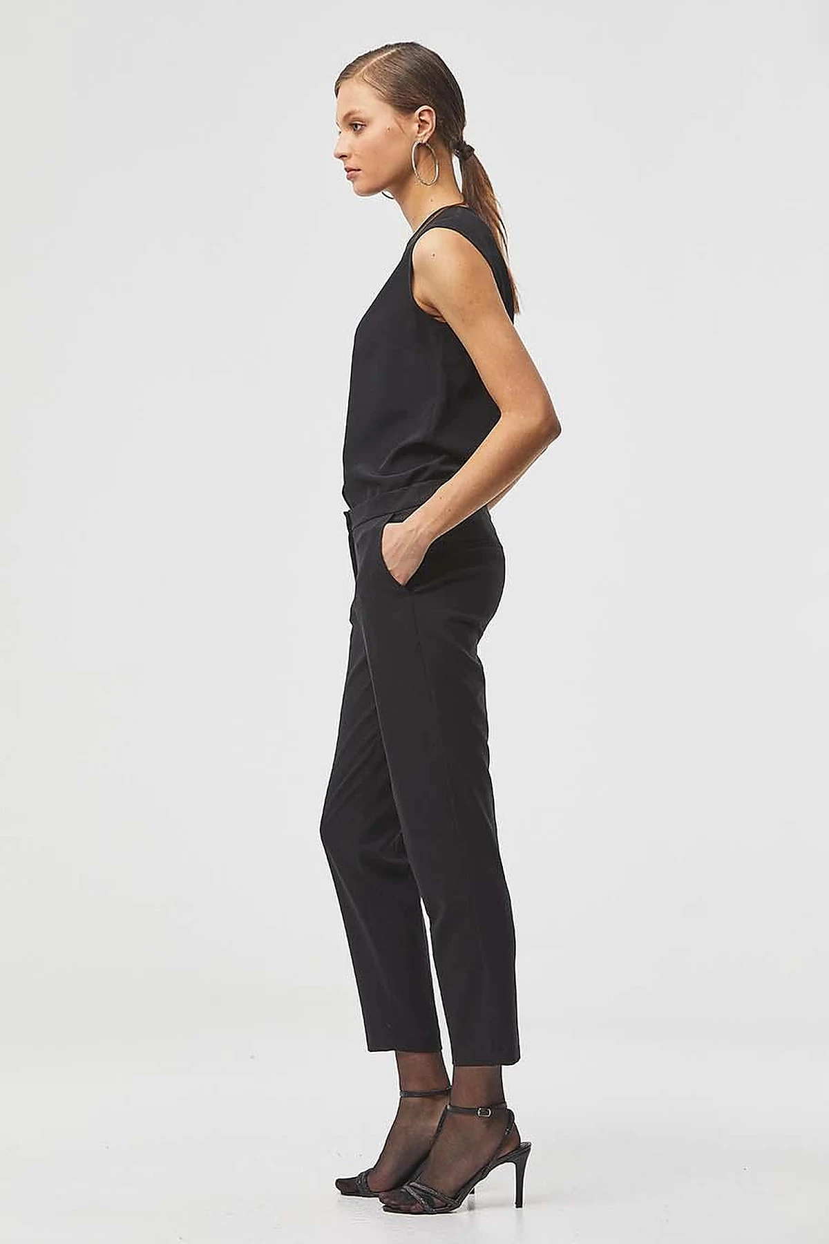 Basic Fermuarlı Pantolon Siyah