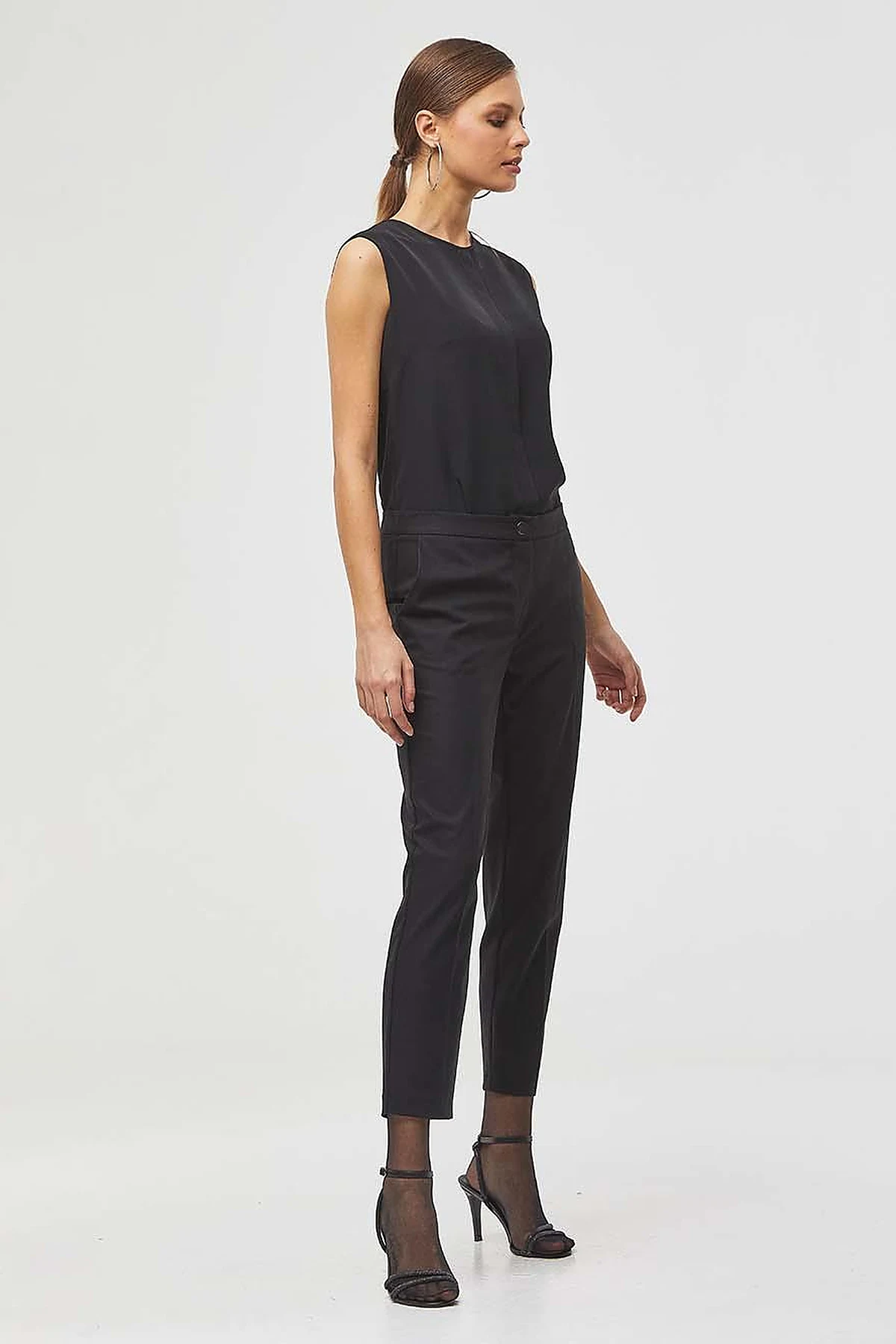 Basic Fermuarlı Pantolon Siyah