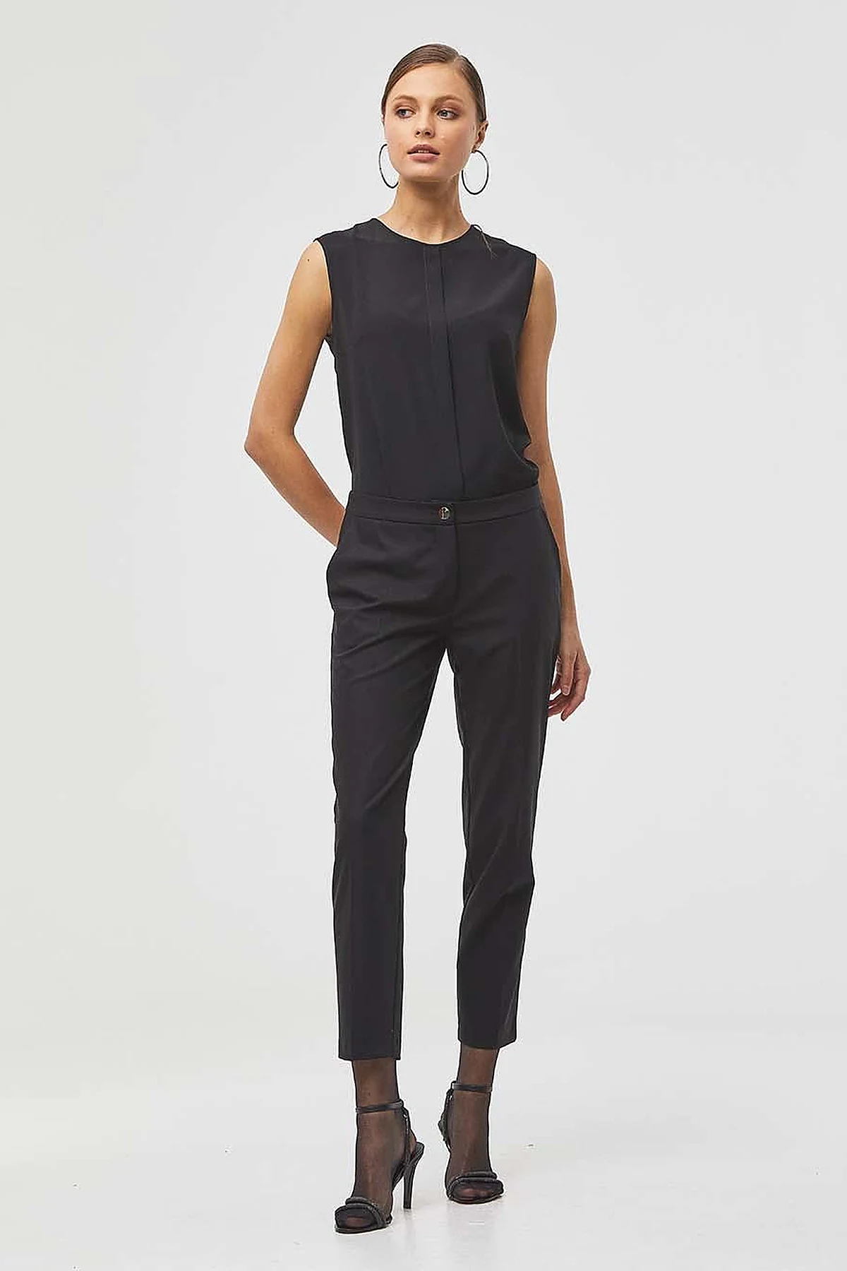 Basic Fermuarlı Pantolon Siyah