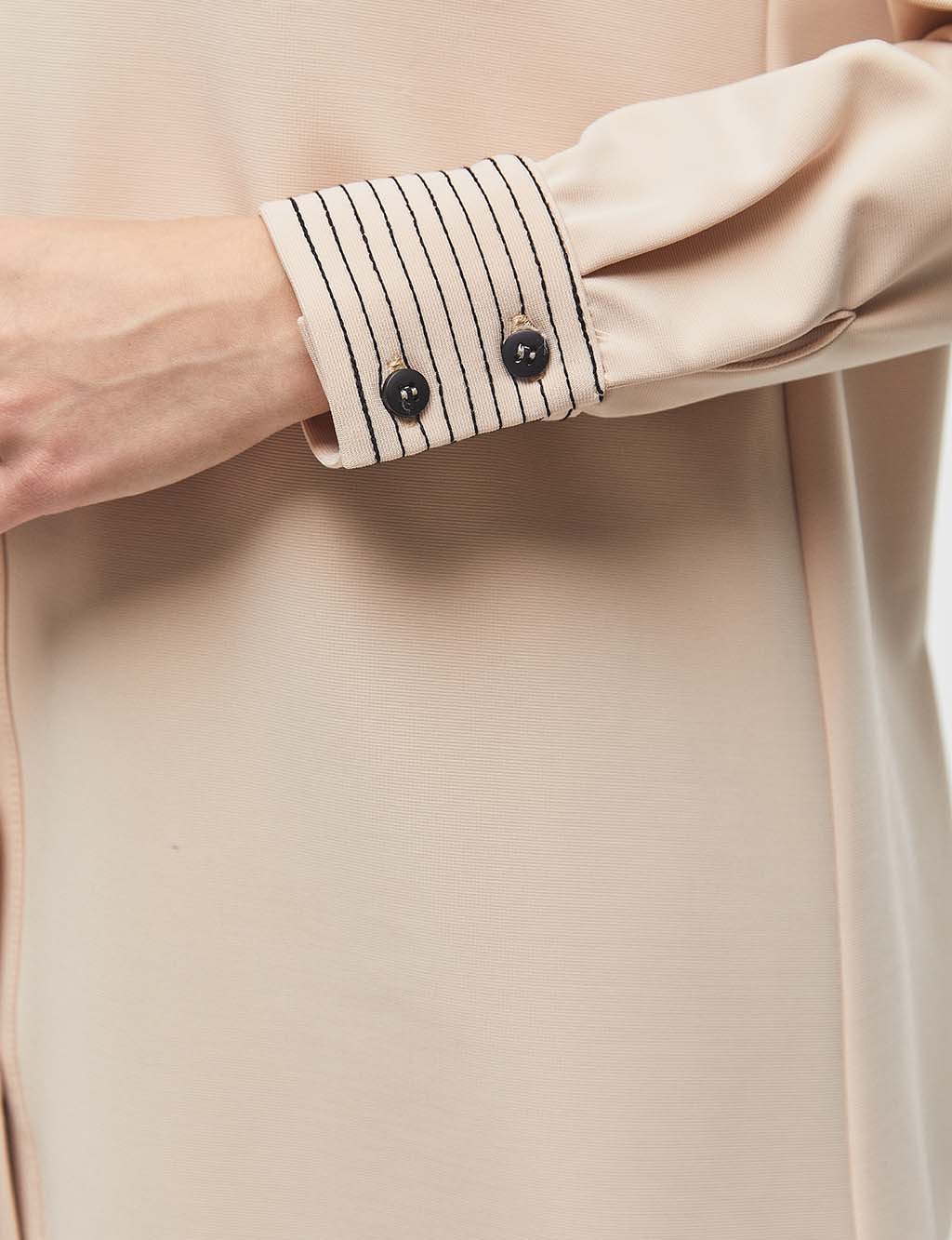 Contrast Stitched Tunic Stone