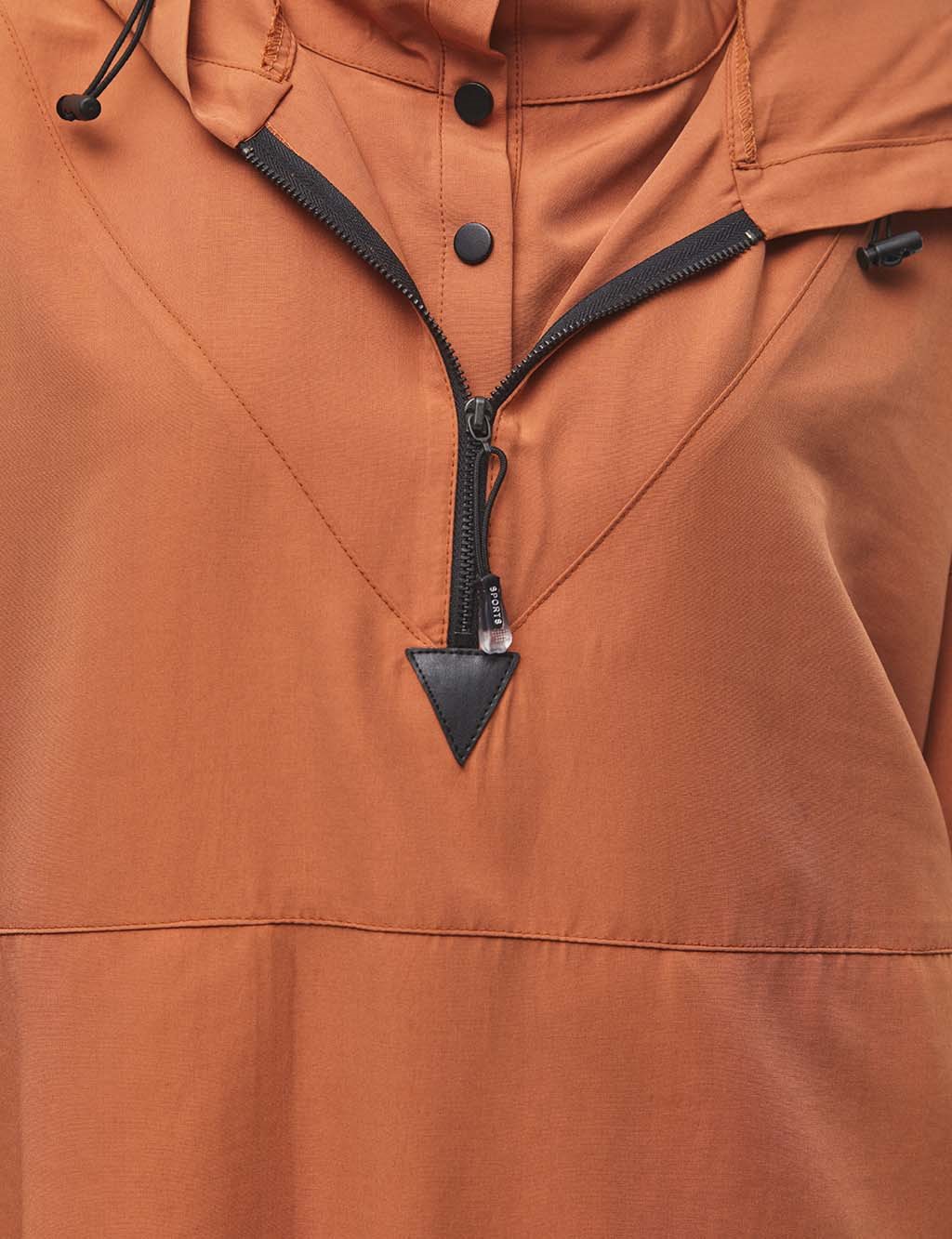 Sweatshirt with Zipper Orange