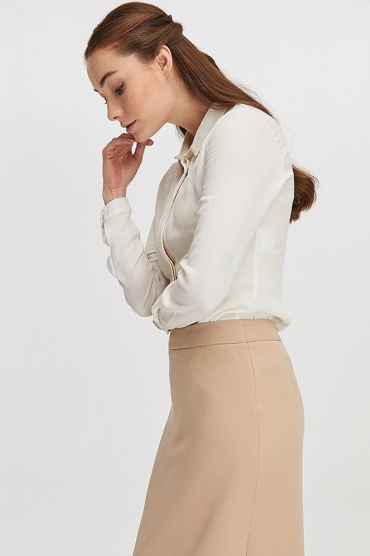Basic Pencil Skirt Mink