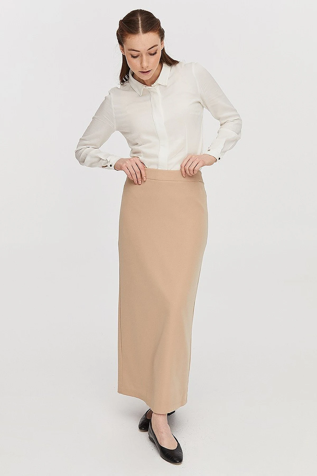 Basic Pencil Skirt Mink