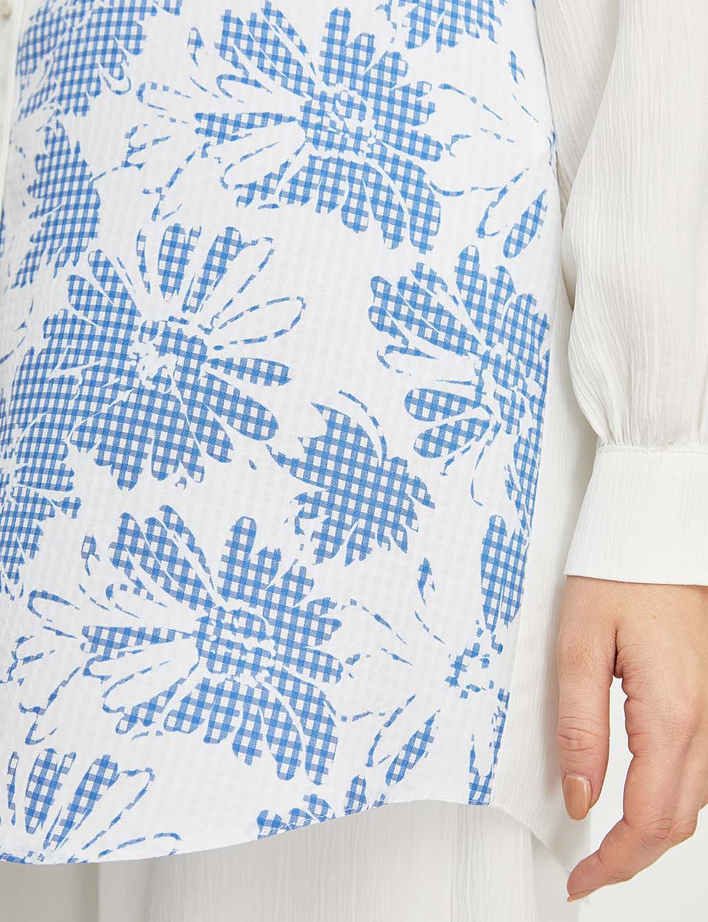 KYR Çiçekli Tunik Ekru