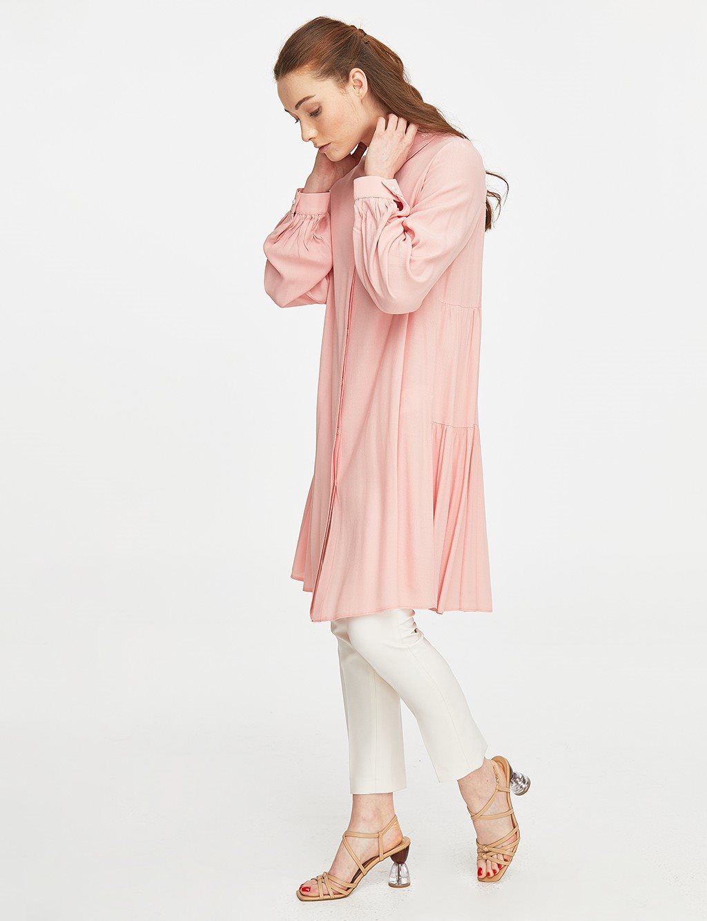 Butterfly Figured Tunic Salmon