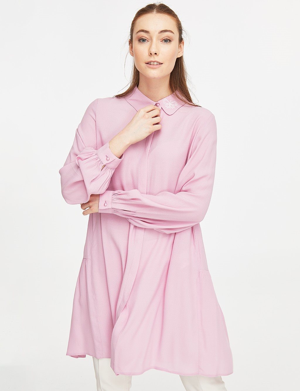 Butterfly Figured Tunic Lilac