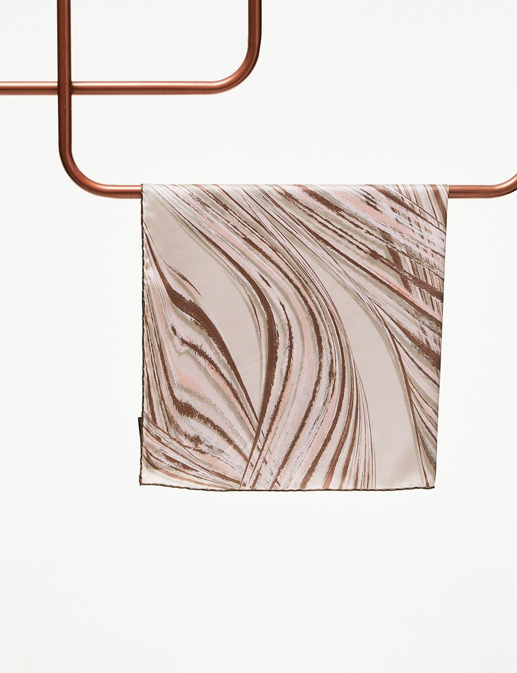 Abstract Patterned Scarf Beige