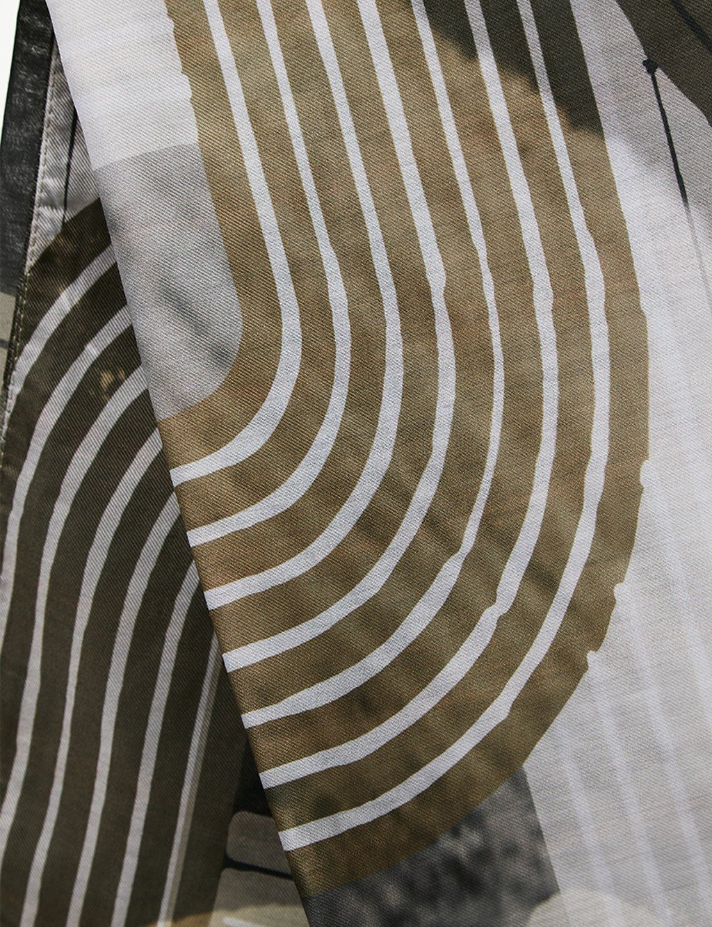 Striped Digital Print Shawl Light Khaki