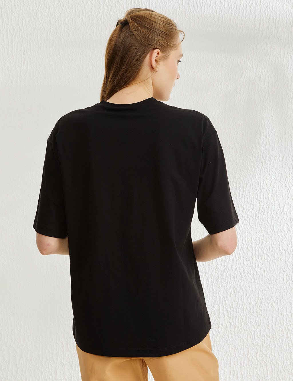 Baskılı T-Shirt Siyah