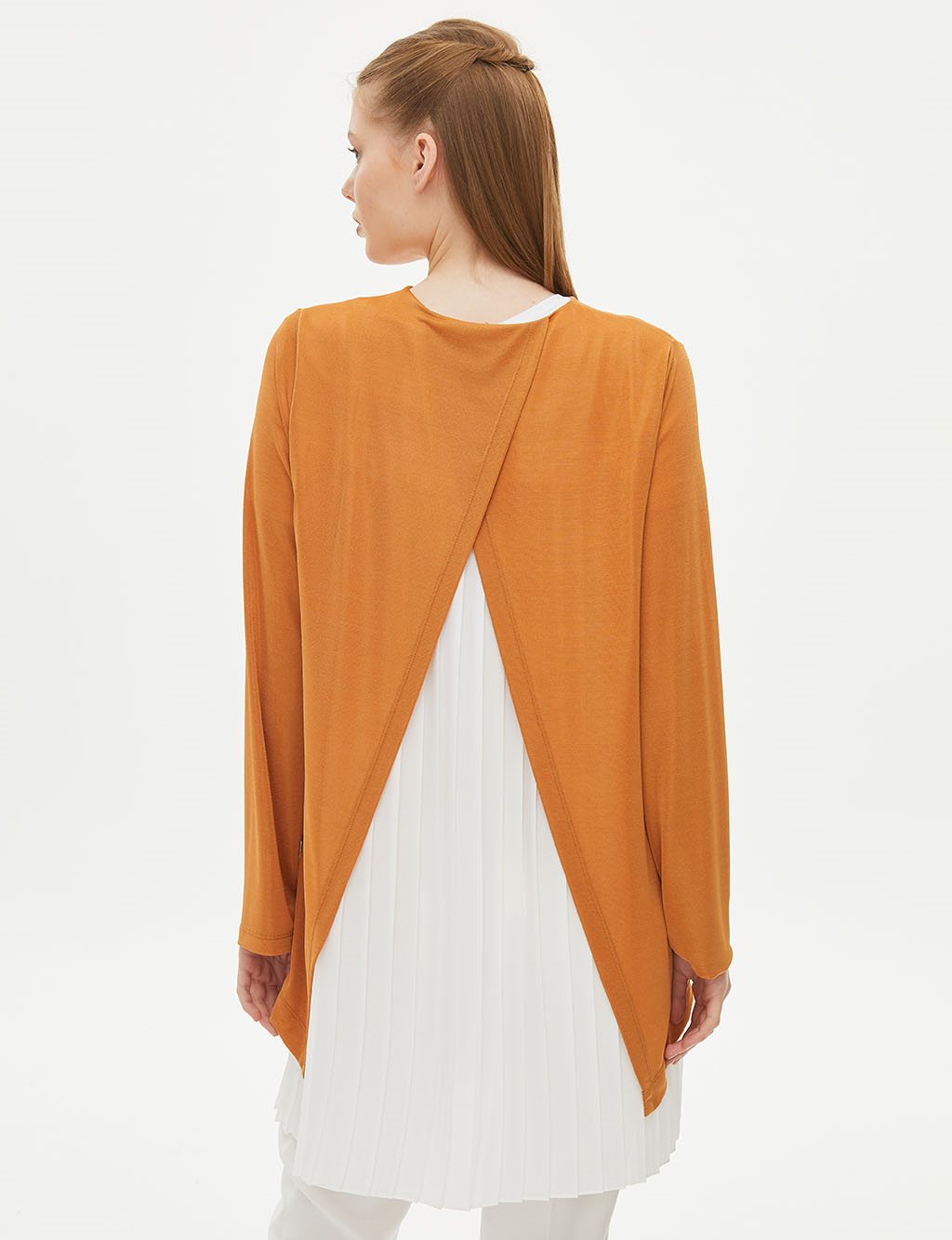 Layered Pleat Detailed Tunic Gold