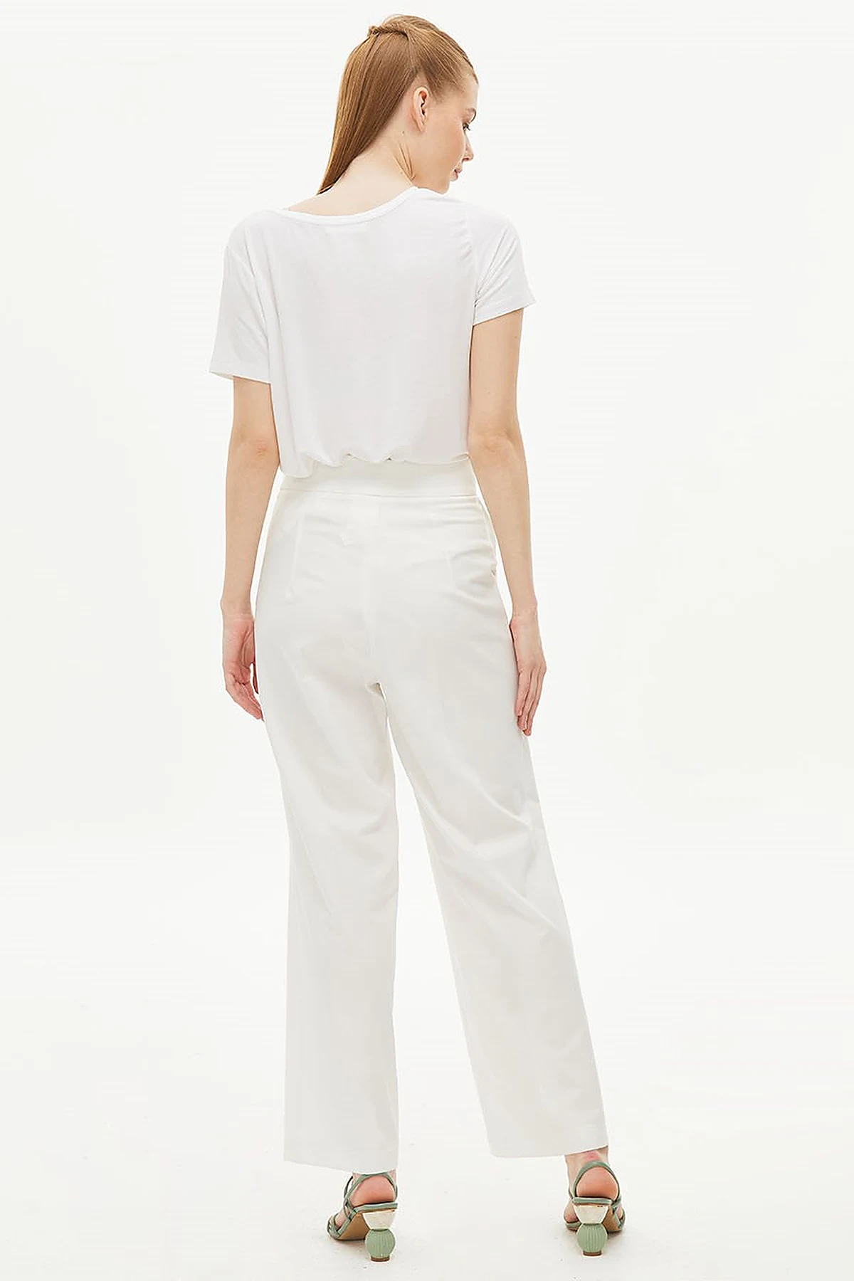 Basic Cepli Pantolon Ekru