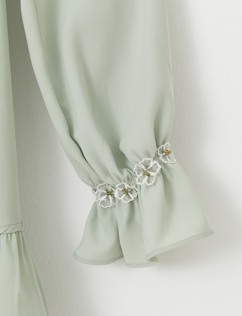 KYR Hem and Ankle Flounce Blouse Water Green