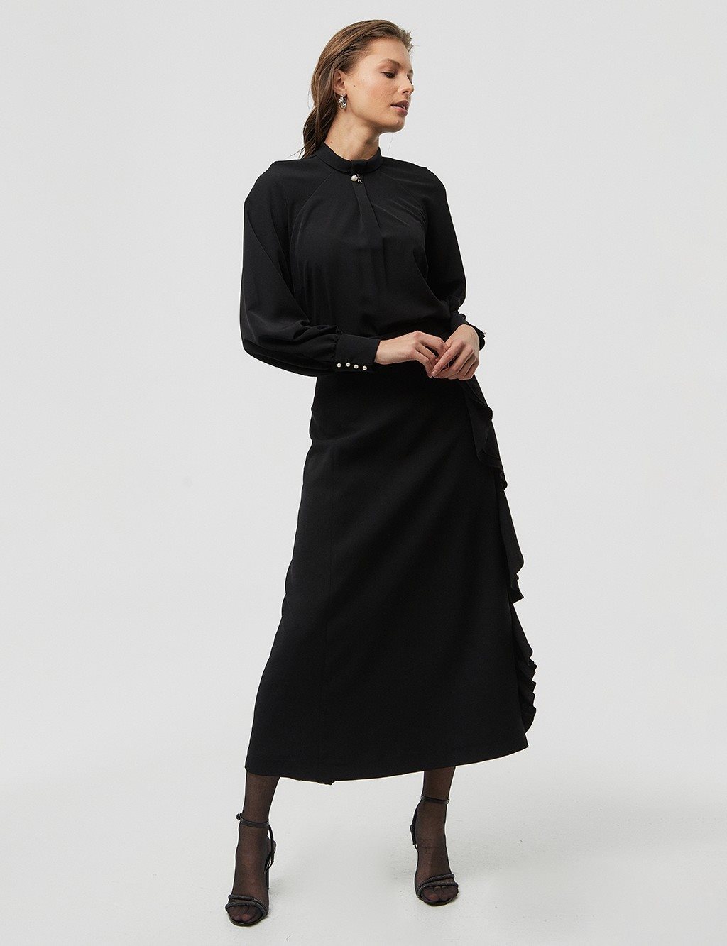 Raglan Sleeve Blouse Black