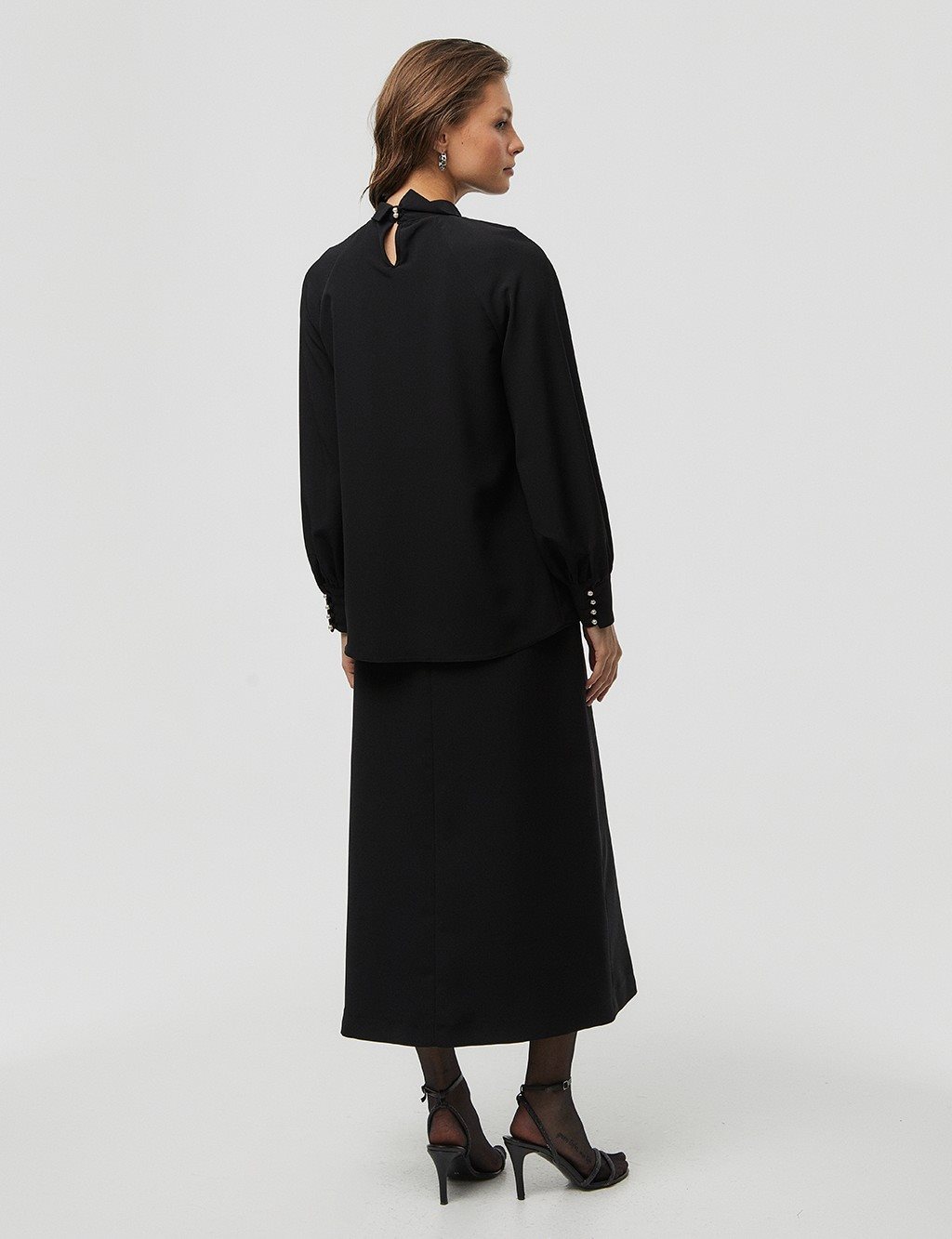 Raglan Sleeve Blouse Black