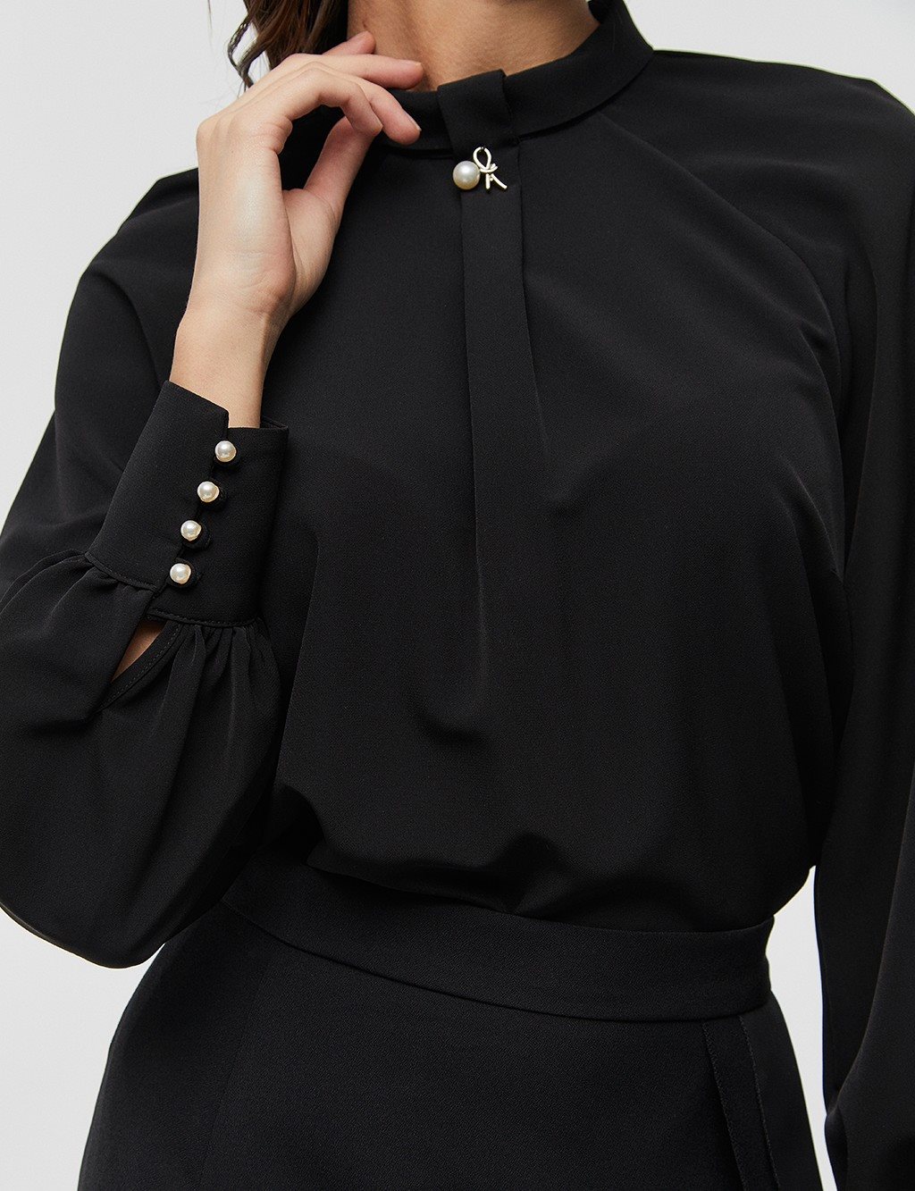 Raglan Sleeve Blouse Black