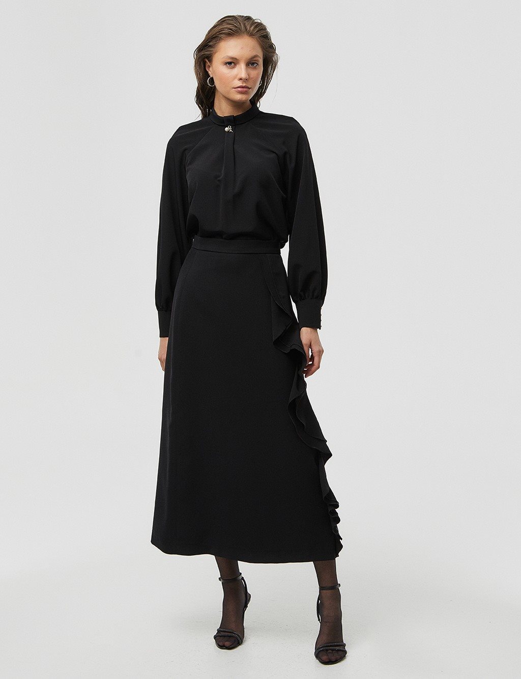 Raglan Sleeve Blouse Black