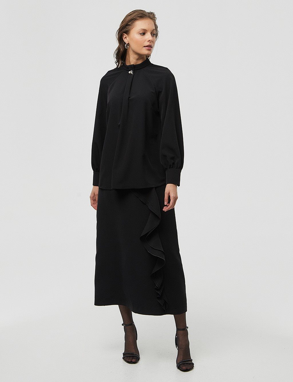 Raglan Sleeve Blouse Black