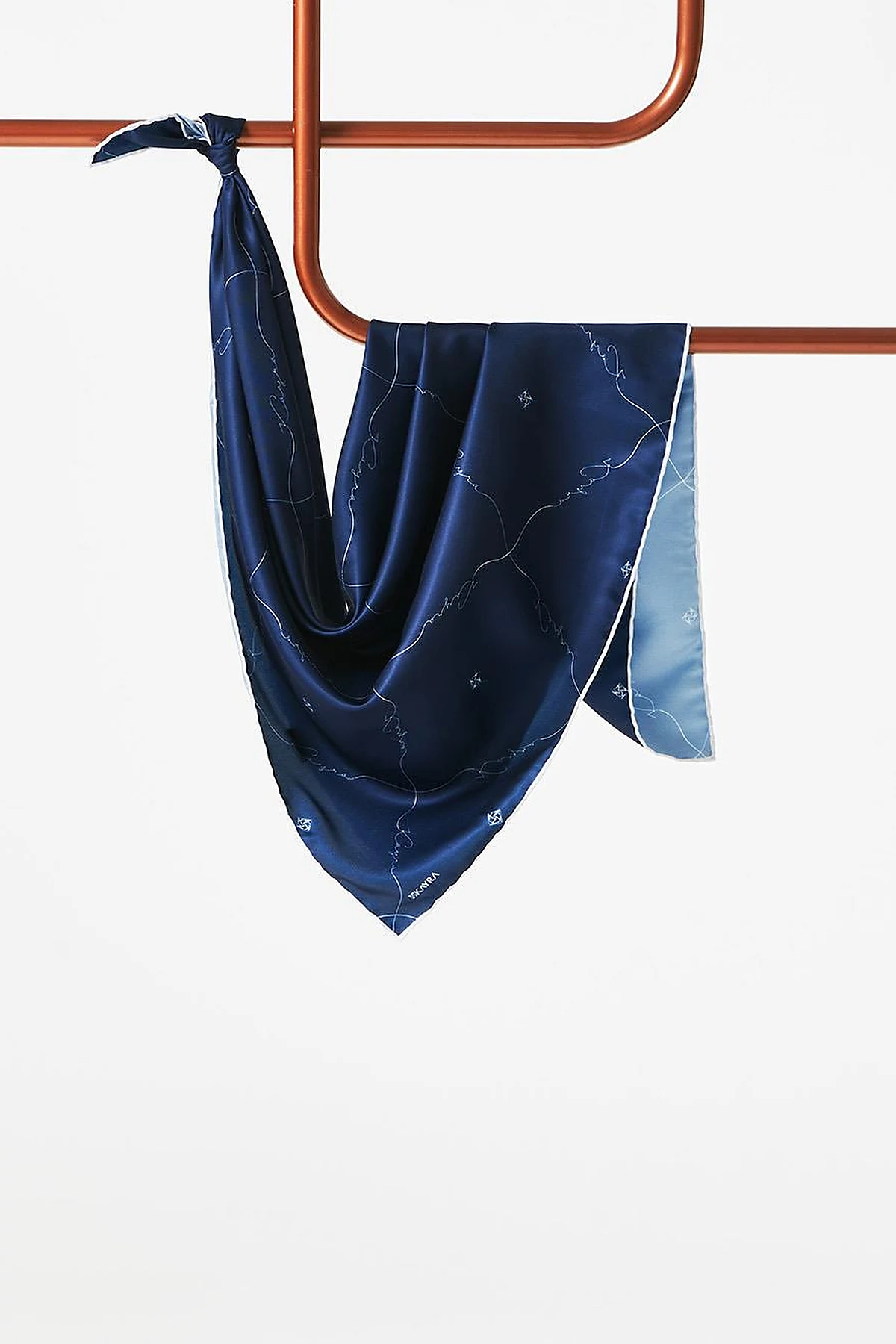 Signature Figured Monogram PES Scarf Navy