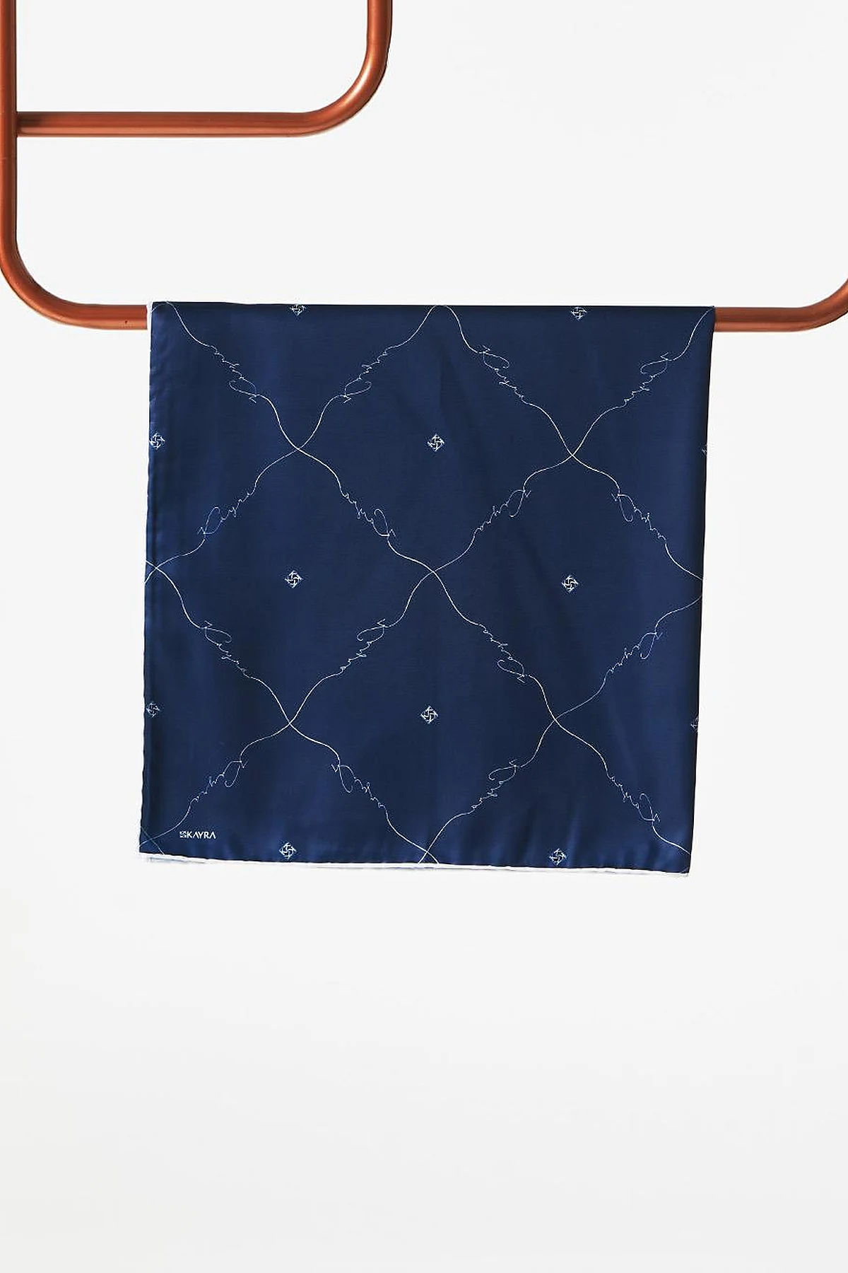 Signature Figured Monogram PES Scarf Navy