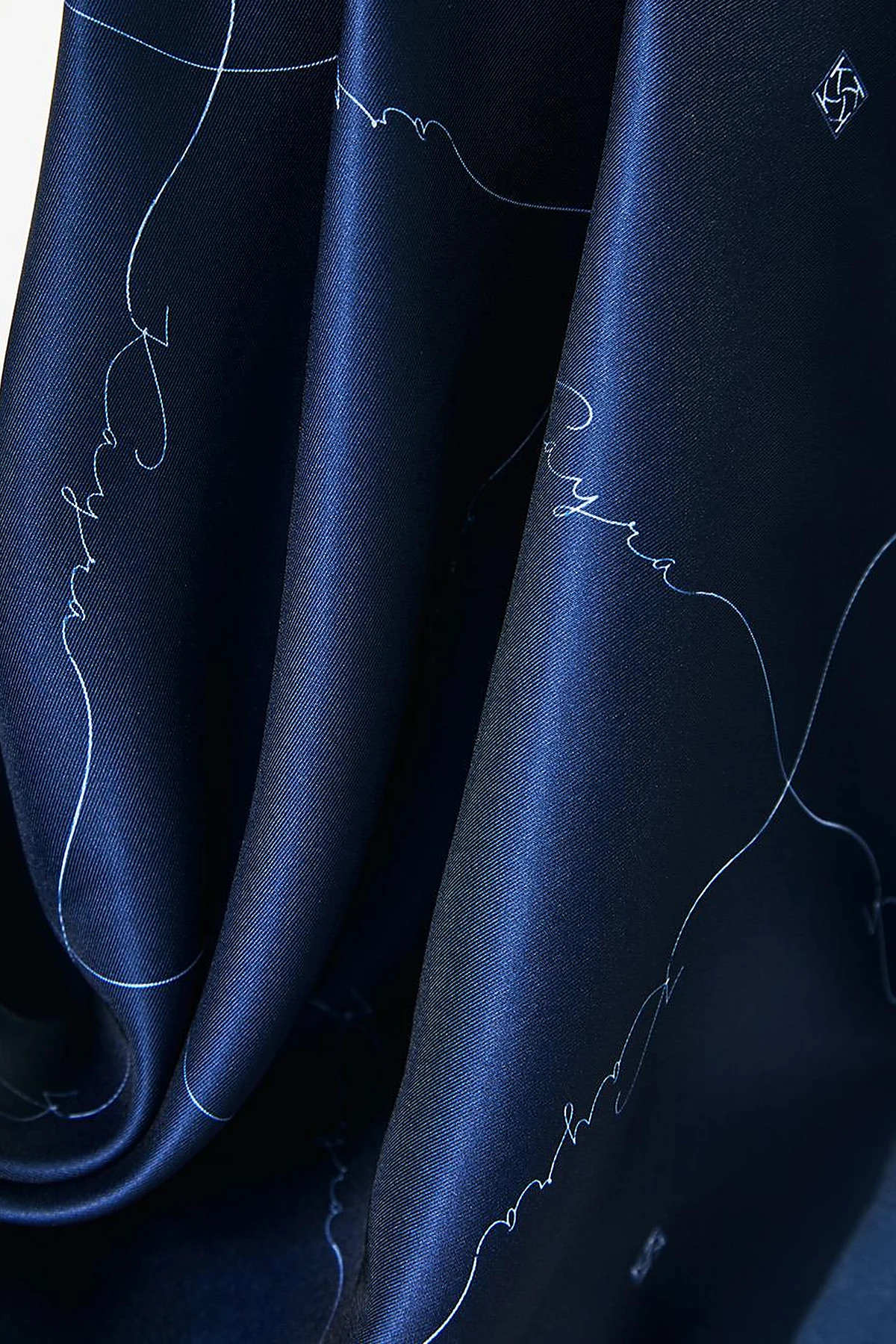 Signature Figured Monogram PES Scarf Navy
