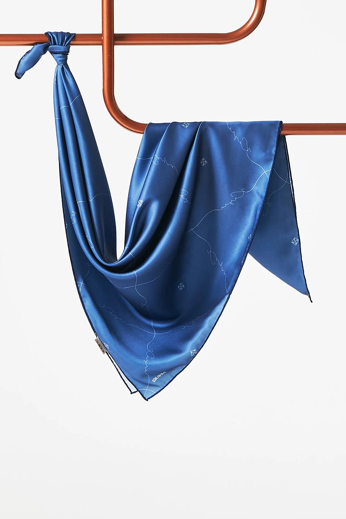 Signature Figured Monogram PES Scarf Blue